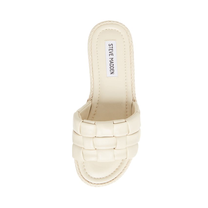 Cream Steve Madden Brina Women's Slides | PH 5169QDB